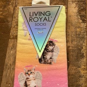 Living Royal Cat Angel Socks  **New**